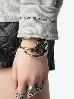 Hot Zadig & Voltaire Upper Diamante Wings Sweatshirt Grischineclair